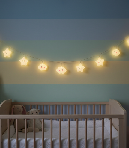 Cloud String Lights UK - LED Nursery Night Light Decoration
