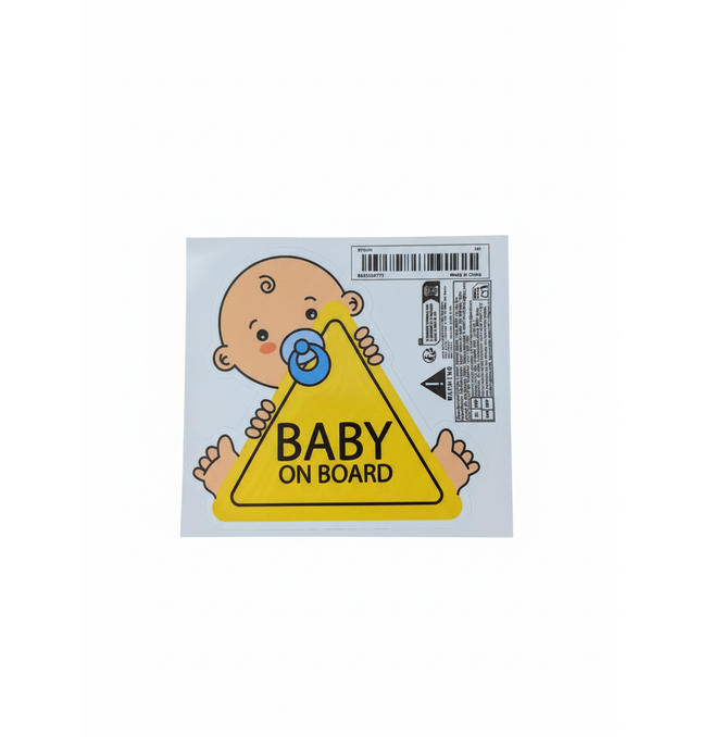 Baby on Board Car Sticker UK - Premium Safety Sign for British Families | TINY TOES