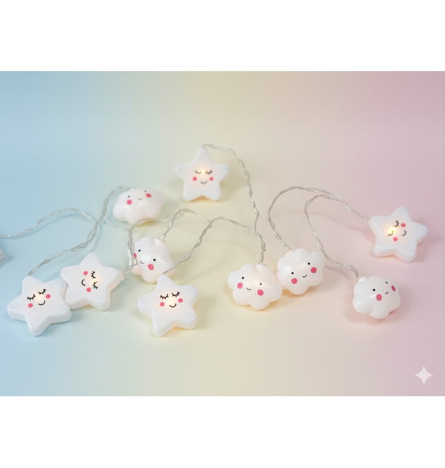 Cloud String Lights UK - LED Nursery Night Light Decoration