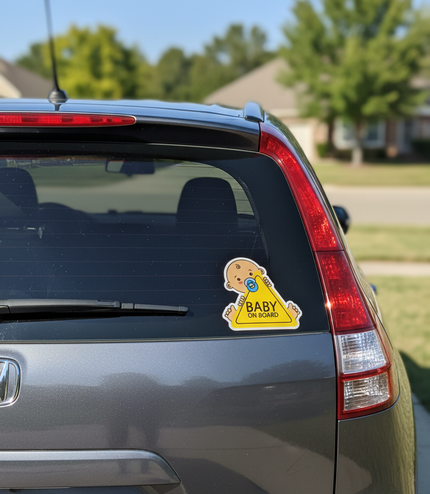 Baby on Board Car Sticker UK - Premium Safety Sign for British Families | TINY TOES