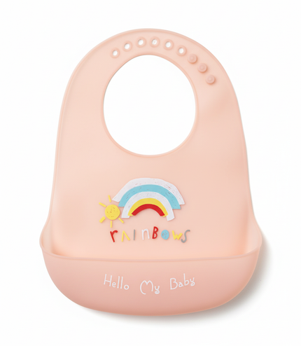 Waterproof Baby Bib UK - Rainbow Design for British Babies | TINY TOES