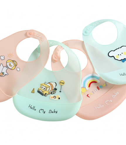 Waterproof Baby Bib UK - Rainbow Design for British Babies | TINY TOES