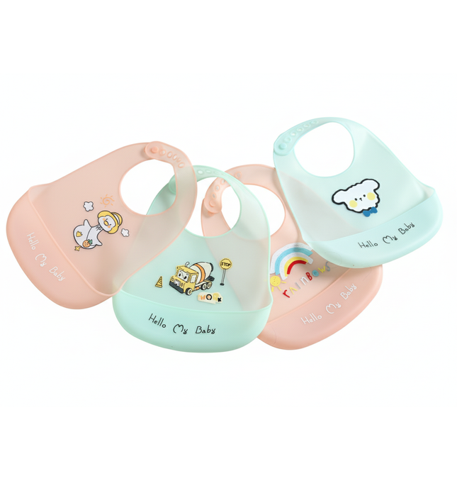 Waterproof Baby Bib UK - Rainbow Design for British Babies | TINY TOES