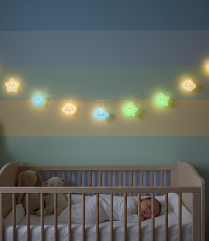 Cloud String Lights UK - LED Nursery Night Light Decoration