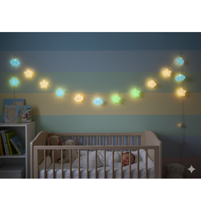 Cloud String Lights UK - LED Nursery Night Light Decoration
