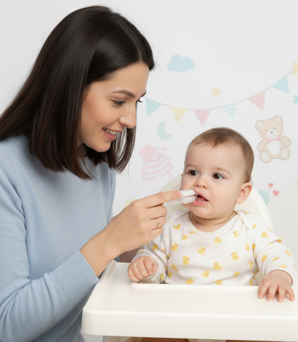 Baby Finger Toothbrush UK - BPA-Free Silicone for British Babies First Teeth | TINY TOES