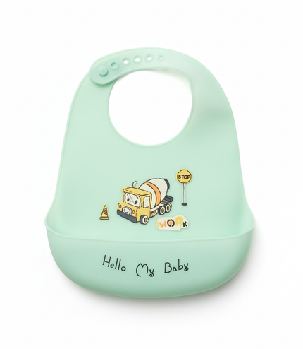 Waterproof Baby Bib UK - Rainbow Design for British Babies | TINY TOES