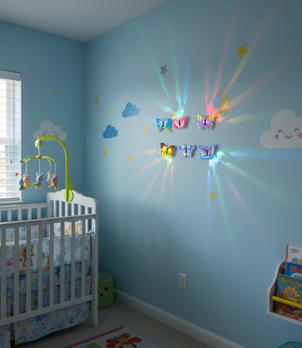 Butterfly Wall Lights UK - LED Nursery Night Light Decor.