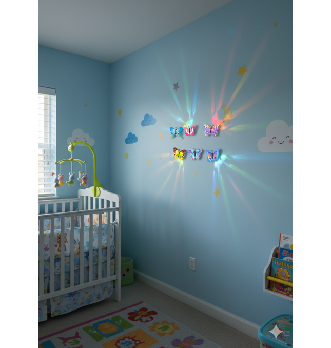 Butterfly Wall Lights UK - LED Nursery Night Light Decor.