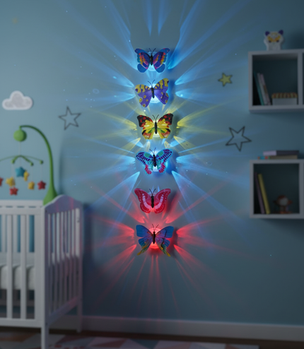 Butterfly Wall Lights UK - LED Nursery Night Light Decor.