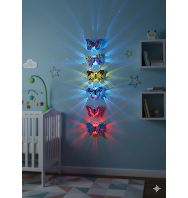 Butterfly Wall Lights UK - LED Nursery Night Light Decor.