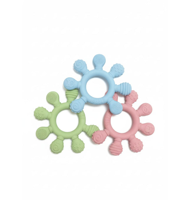 Baby Silicone Teether UK - BPA-Free Safe Teething Toy for British Babies | TINY TOES