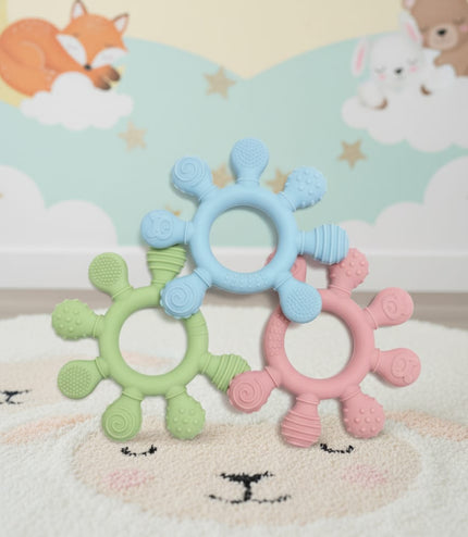 Baby Silicone Teether UK - BPA-Free Safe Teething Toy for British Babies | TINY TOES