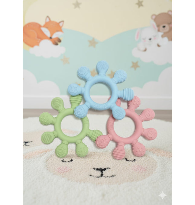 Baby Silicone Teether UK - BPA-Free Safe Teething Toy for British Babies | TINY TOES