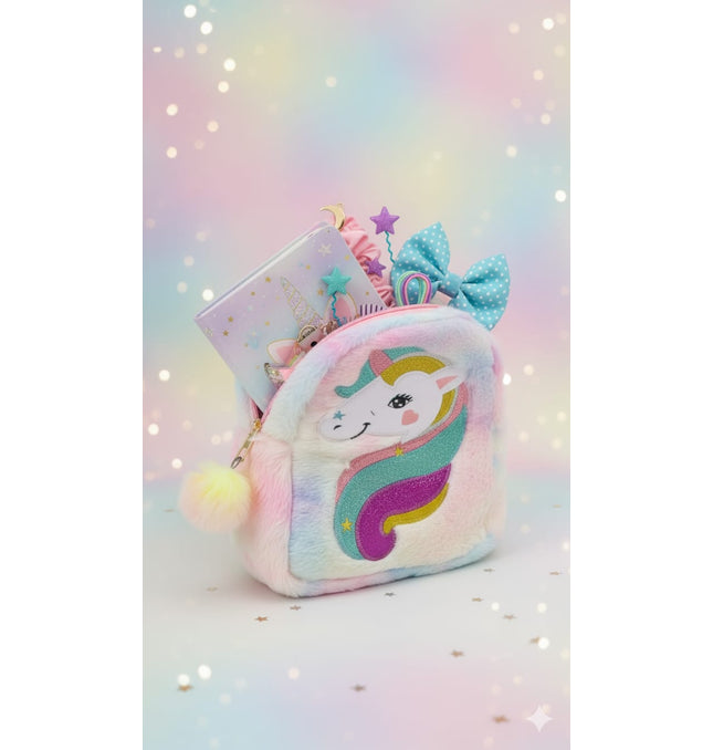 Rainbow Unicorn Backpack UK - Large Colourful Baby Bag for British Kids | TINY TOES