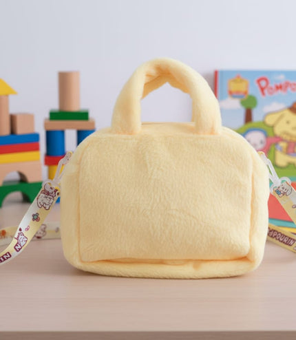 Yellow Pompompurin Baby Bag UK - Cute Character Plush Bag for British Kids | TINY TOES