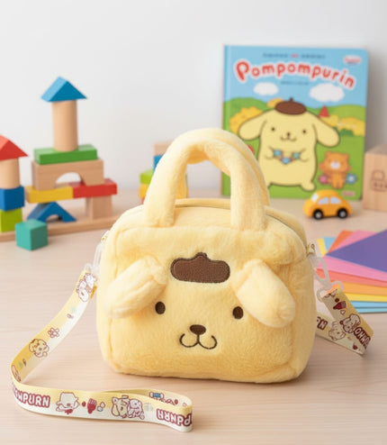 Yellow Pompompurin Baby Bag UK - Cute Character Plush Bag for British Kids | TINY TOES