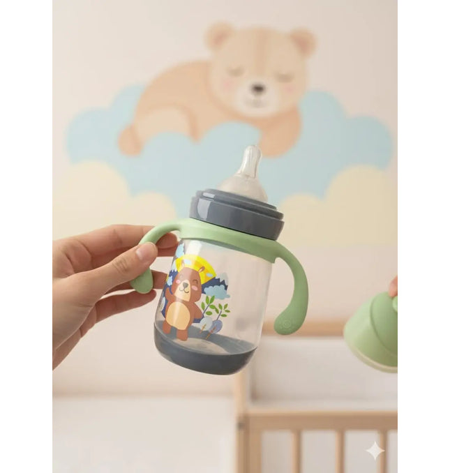 Baby Feeder Animal Theme 240 ml Plastic Feeder - TinyToesBigSmile Baby Feeder Animal Theme 240 ml Plastic Feeder 