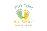 TINY TOES BIG SMILE Logo with Green-Yellow Toes