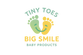 TINY TOES BIG SMILE Logo with Green-Yellow Toes