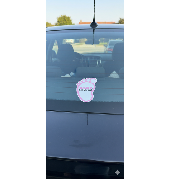 Baby on Board Car Sticker UK - Premium Safety Sign for British Families | TINY TOES